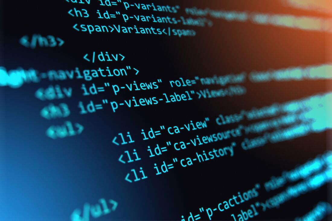 Source code on screen
